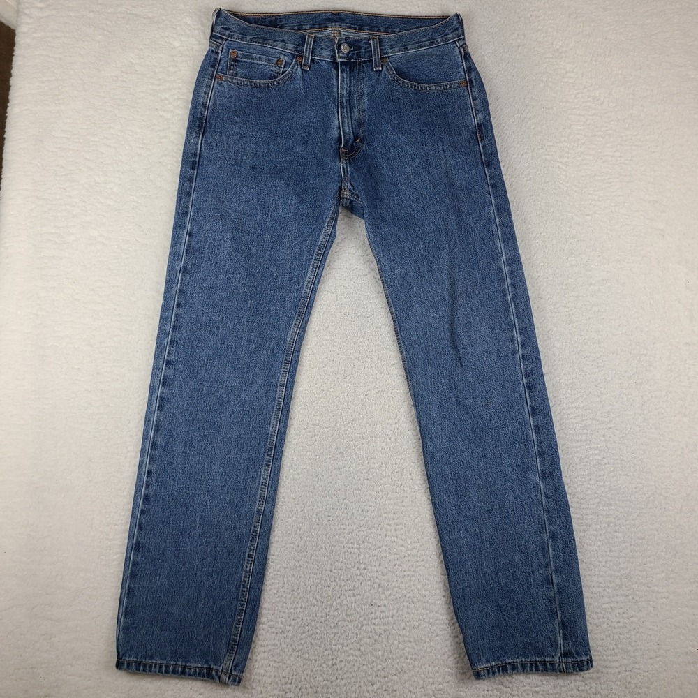 Levi's 505 Jeans Mens 32x32 Blue Original Straight Leg Medium Wash Denim